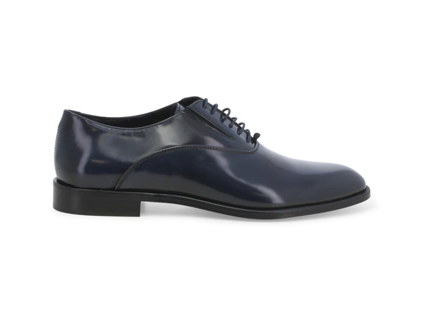 Melluso Stringate Francesine Eleganti Uomo in Pelle Spazzolata Blu U0885W-235055b